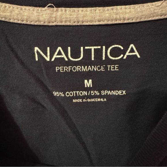 Nautica Navy Long Sleeve Tee Classic Crew Neck - Picture 4 of 4
